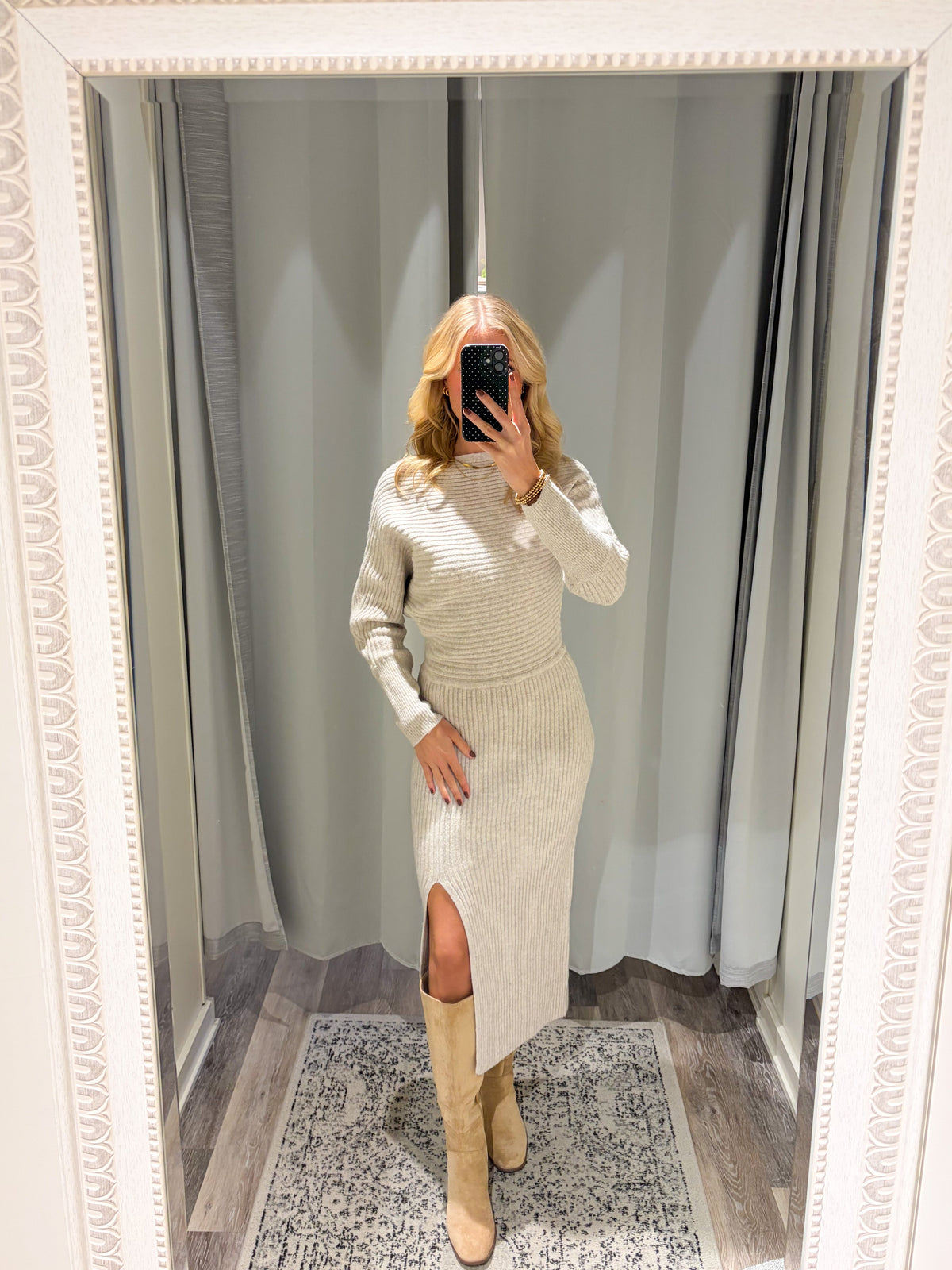 Oatmilk Latte Midi Dress