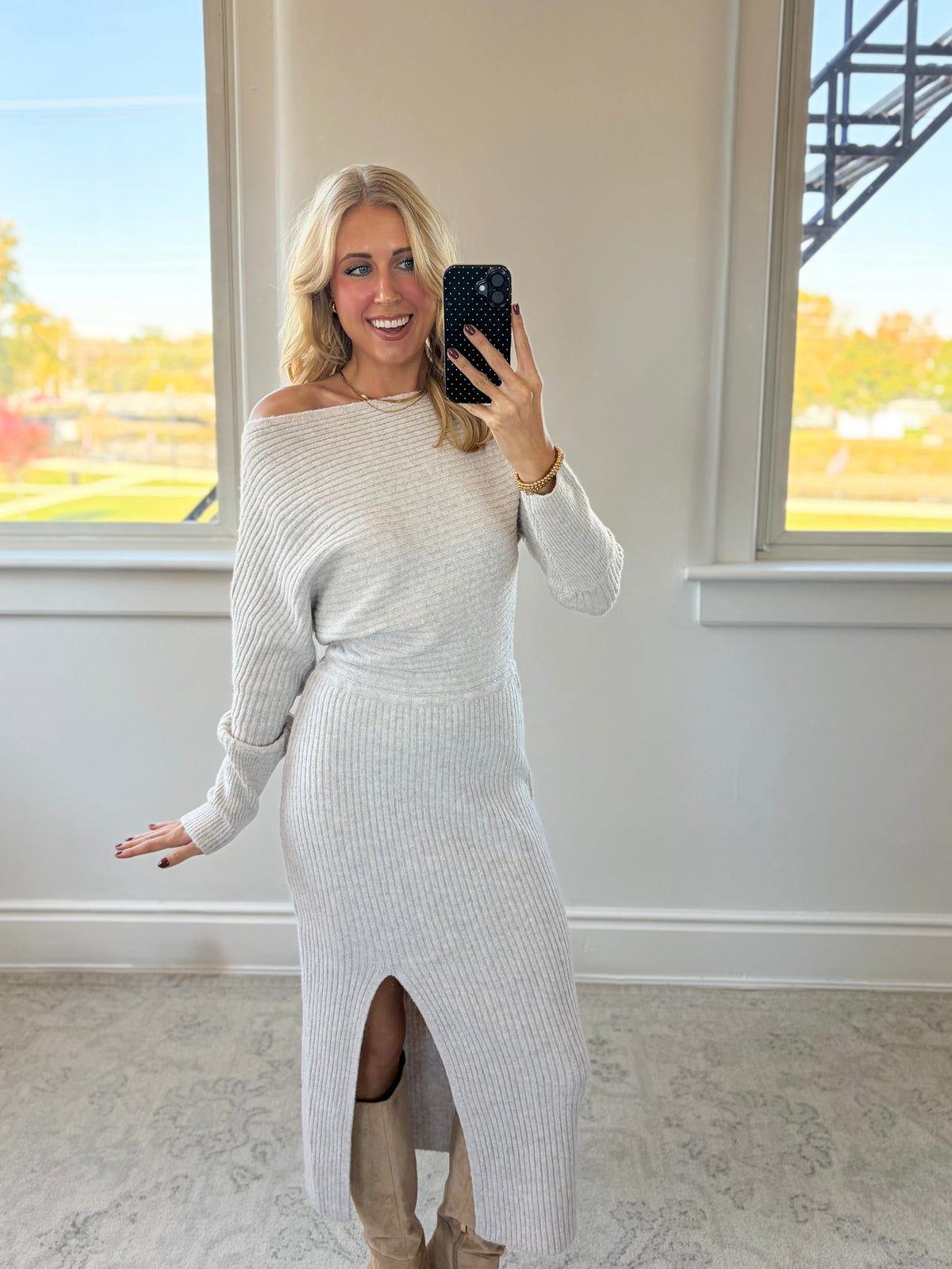 Oatmilk Latte Midi Dress