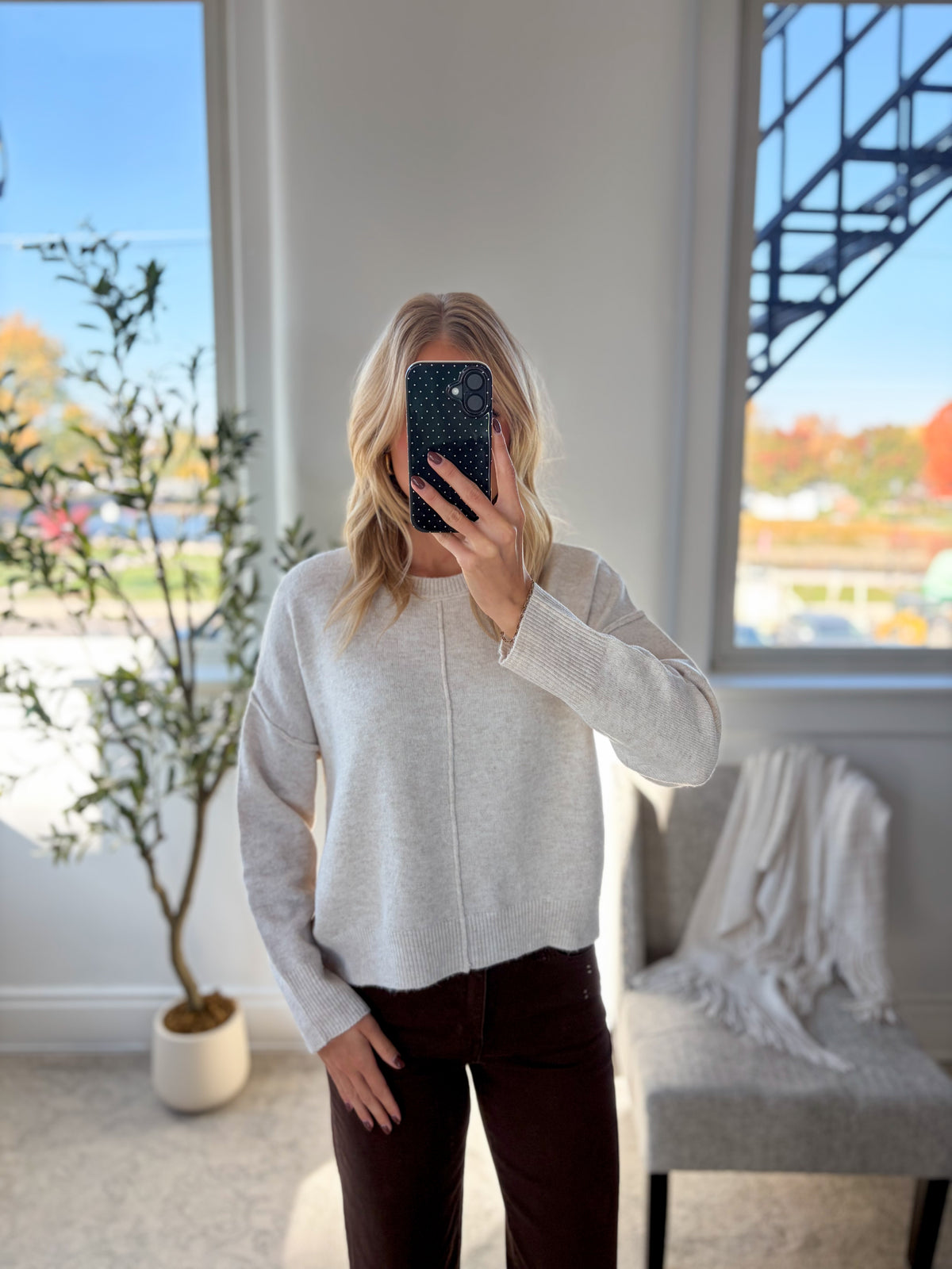 Cream Essential Sweater