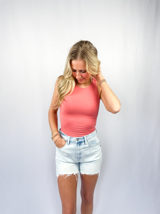Comfort Distressed Hem Shorts