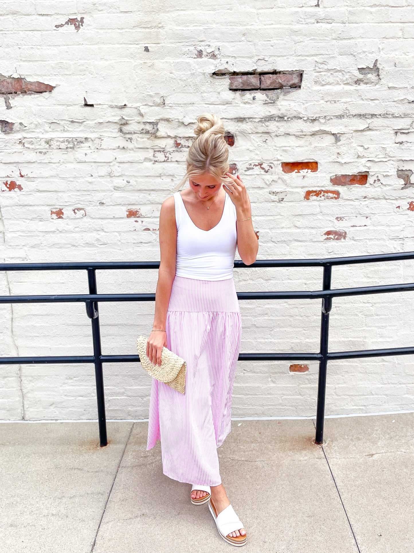 Strawberry Flared Maxi Skirt