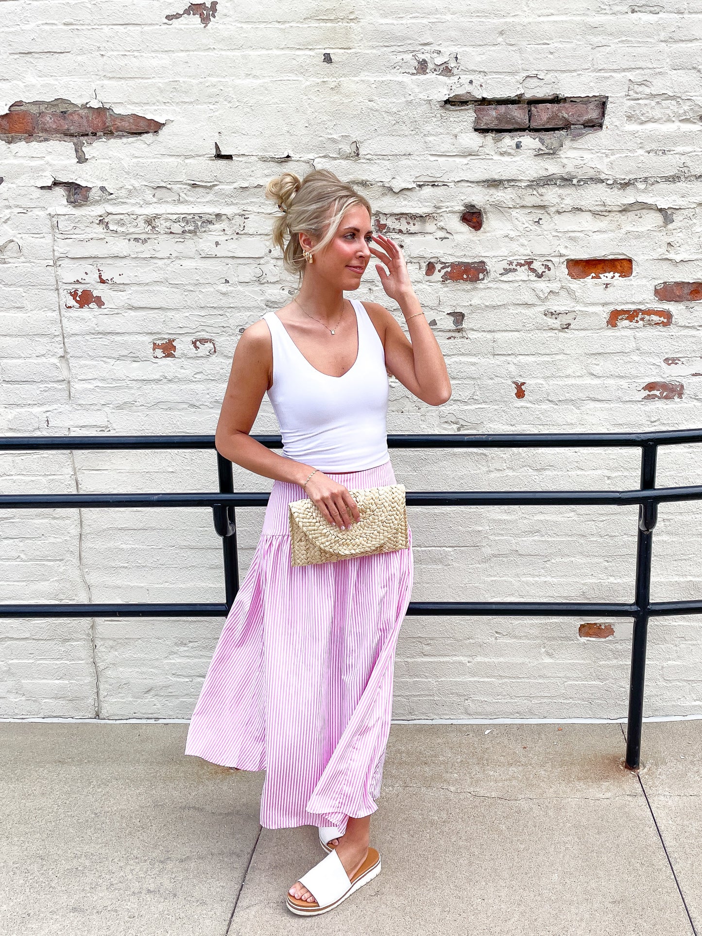 Strawberry Flared Maxi Skirt