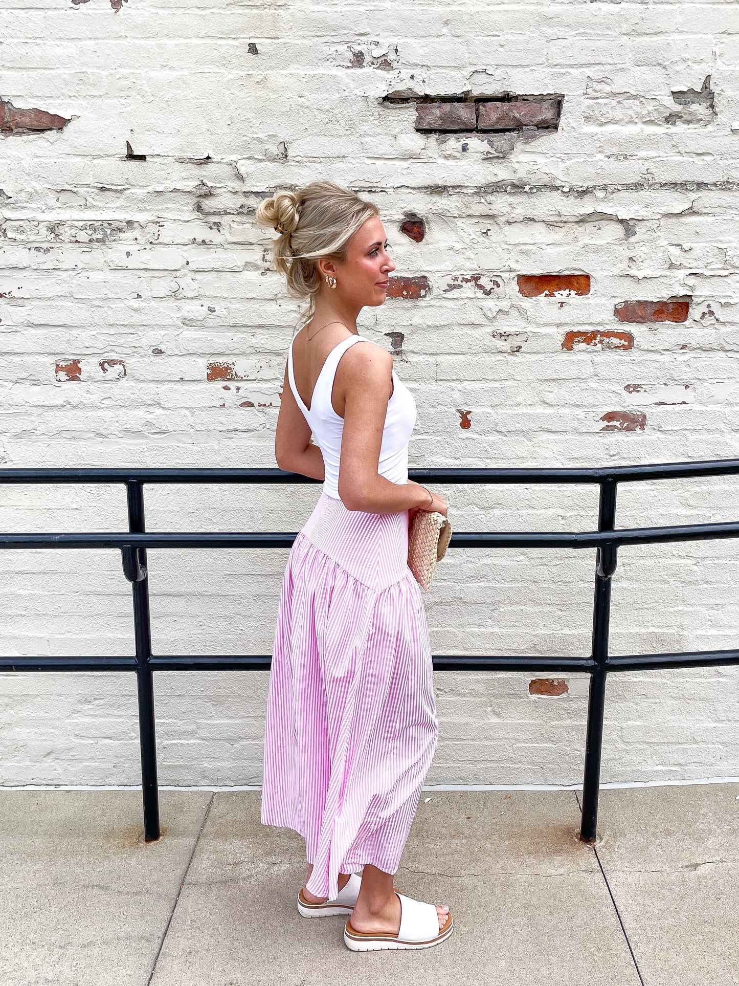 Strawberry Flared Maxi Skirt