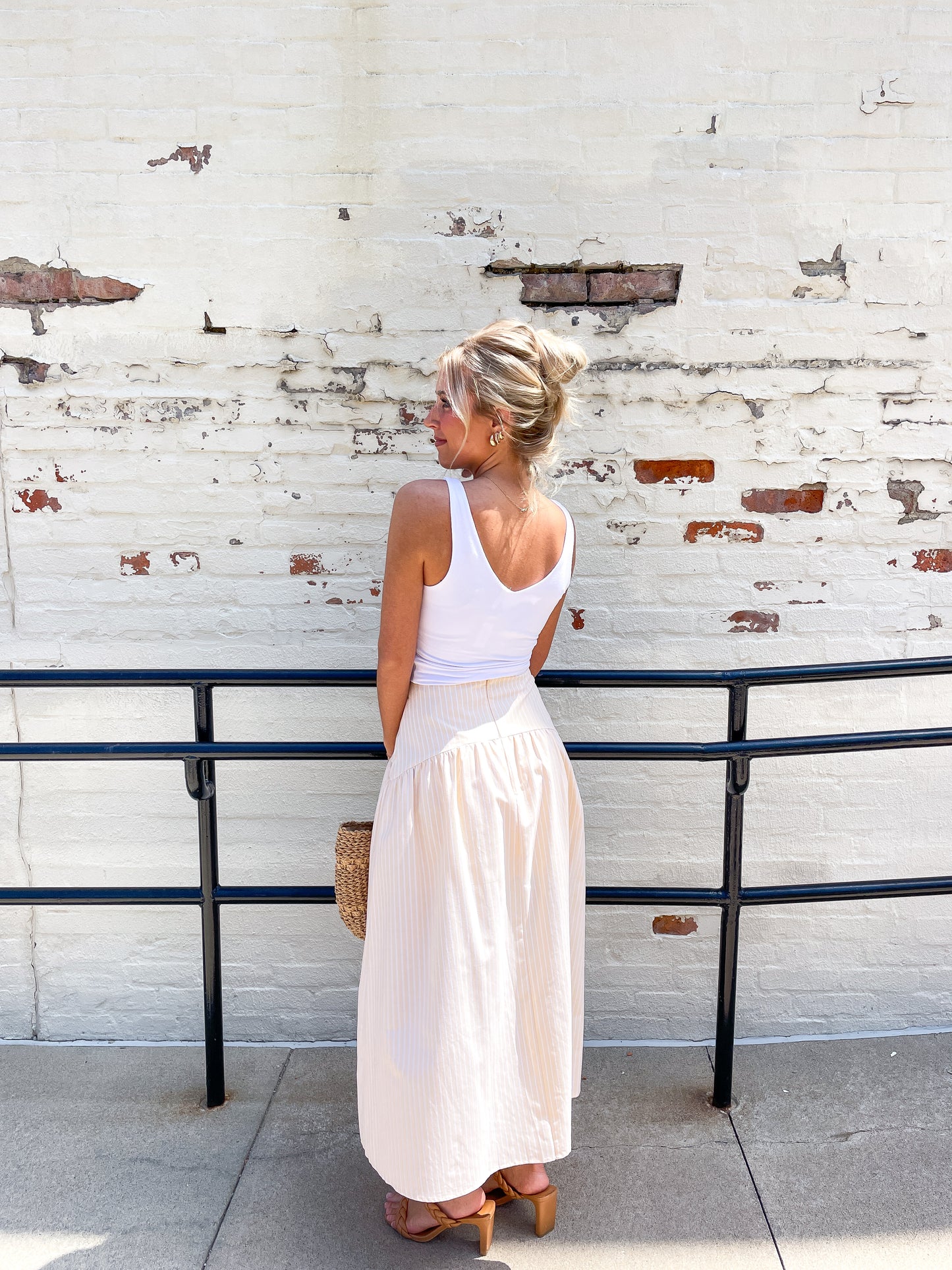 Buttermilk Flared Maxi Skirt