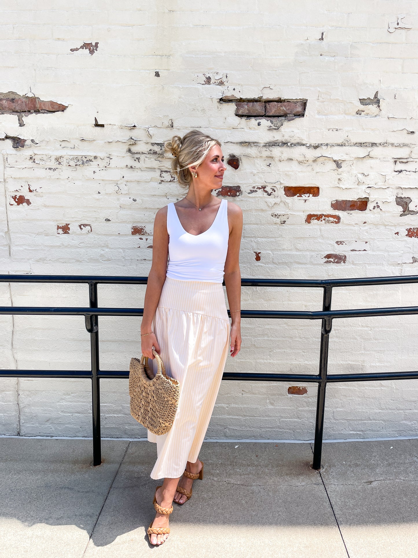 Buttermilk Flared Maxi Skirt