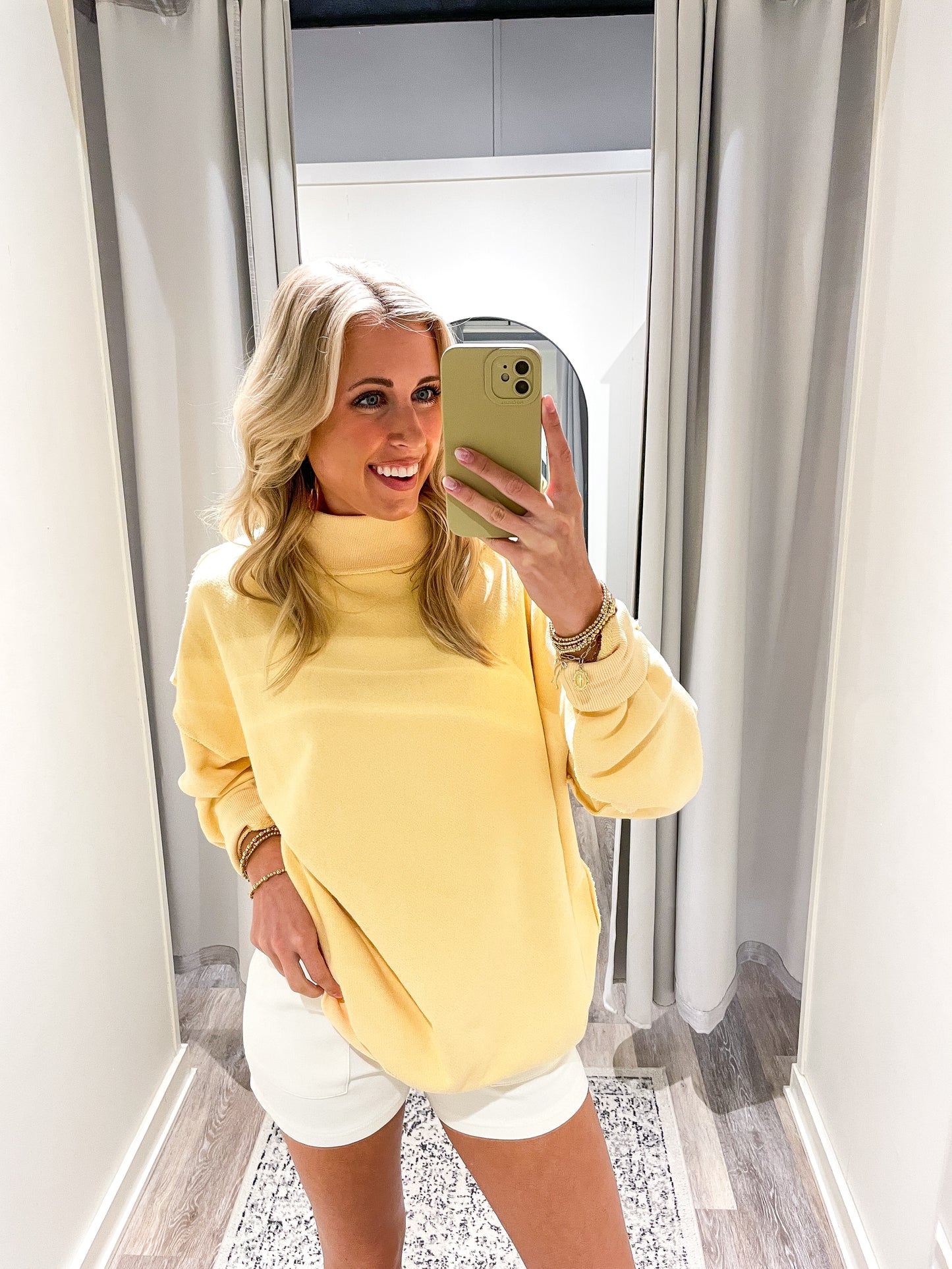 Butter Yellow Mock Neck