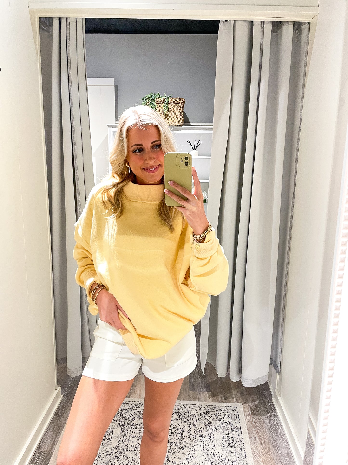 Butter Yellow Mock Neck