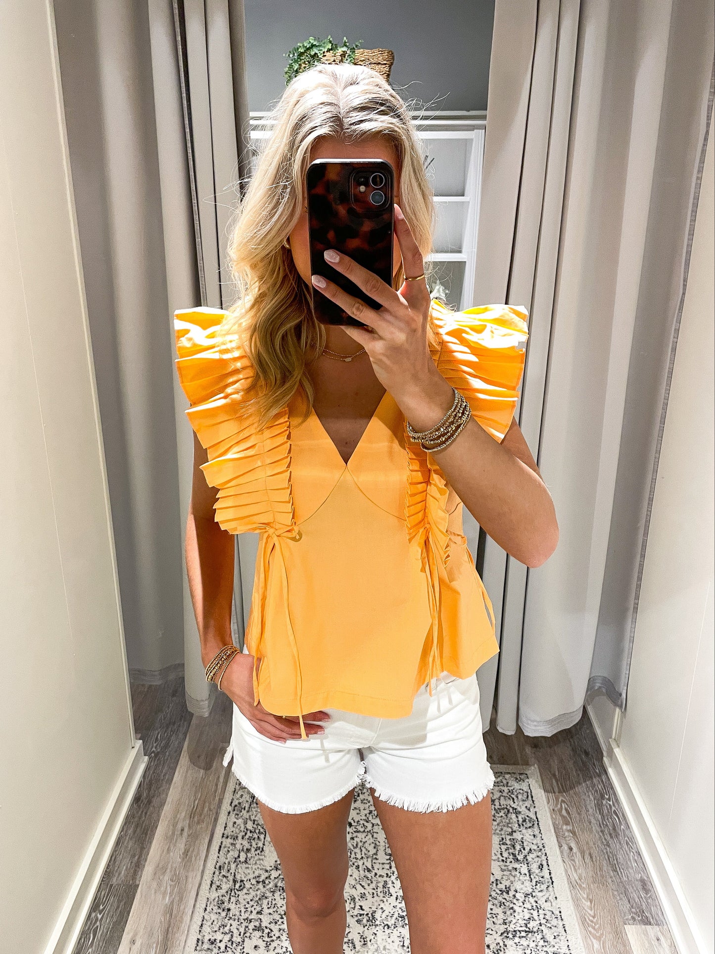 Starburst Ruffle Top