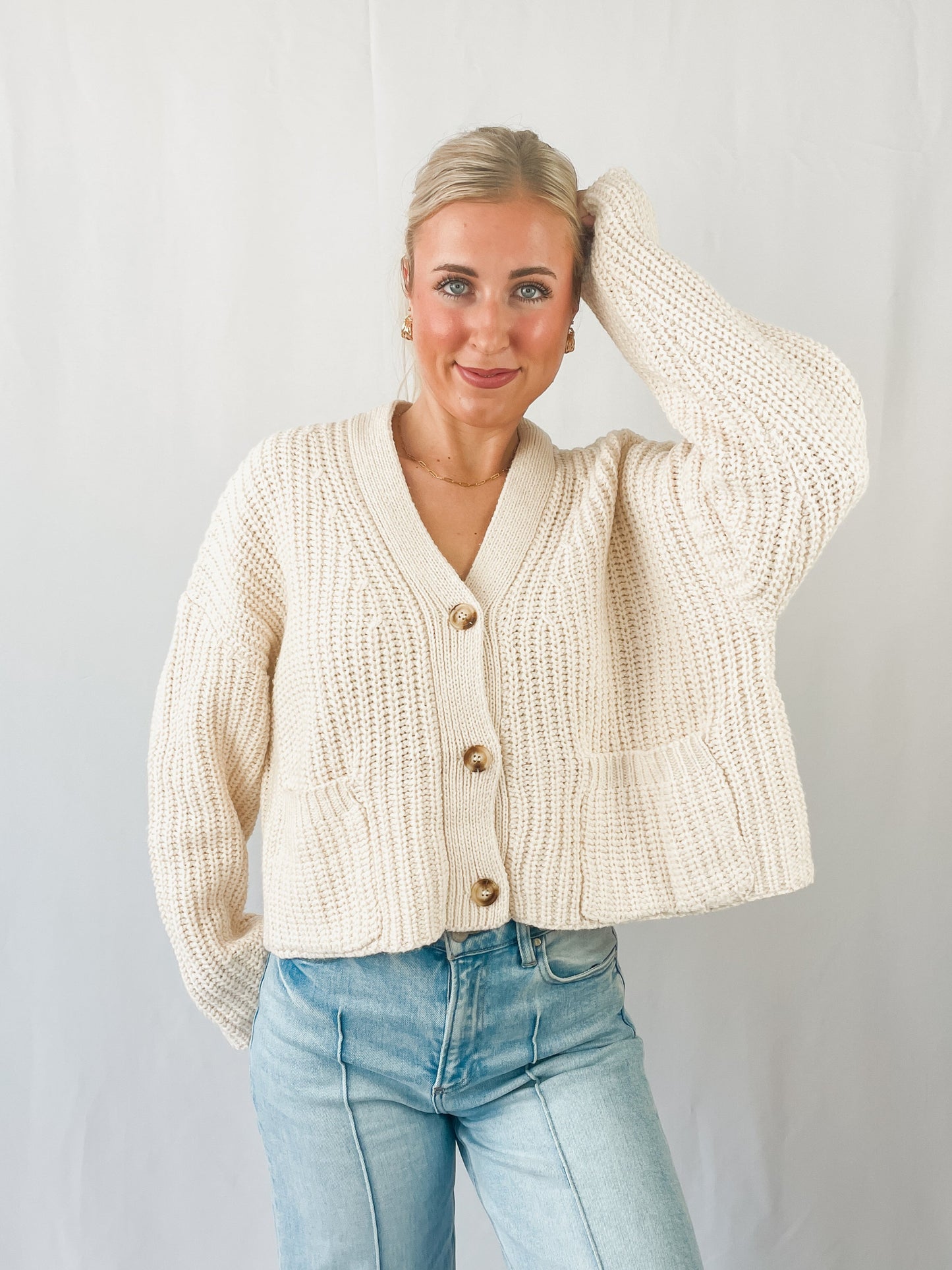 Oversized Ribbed Cardigan