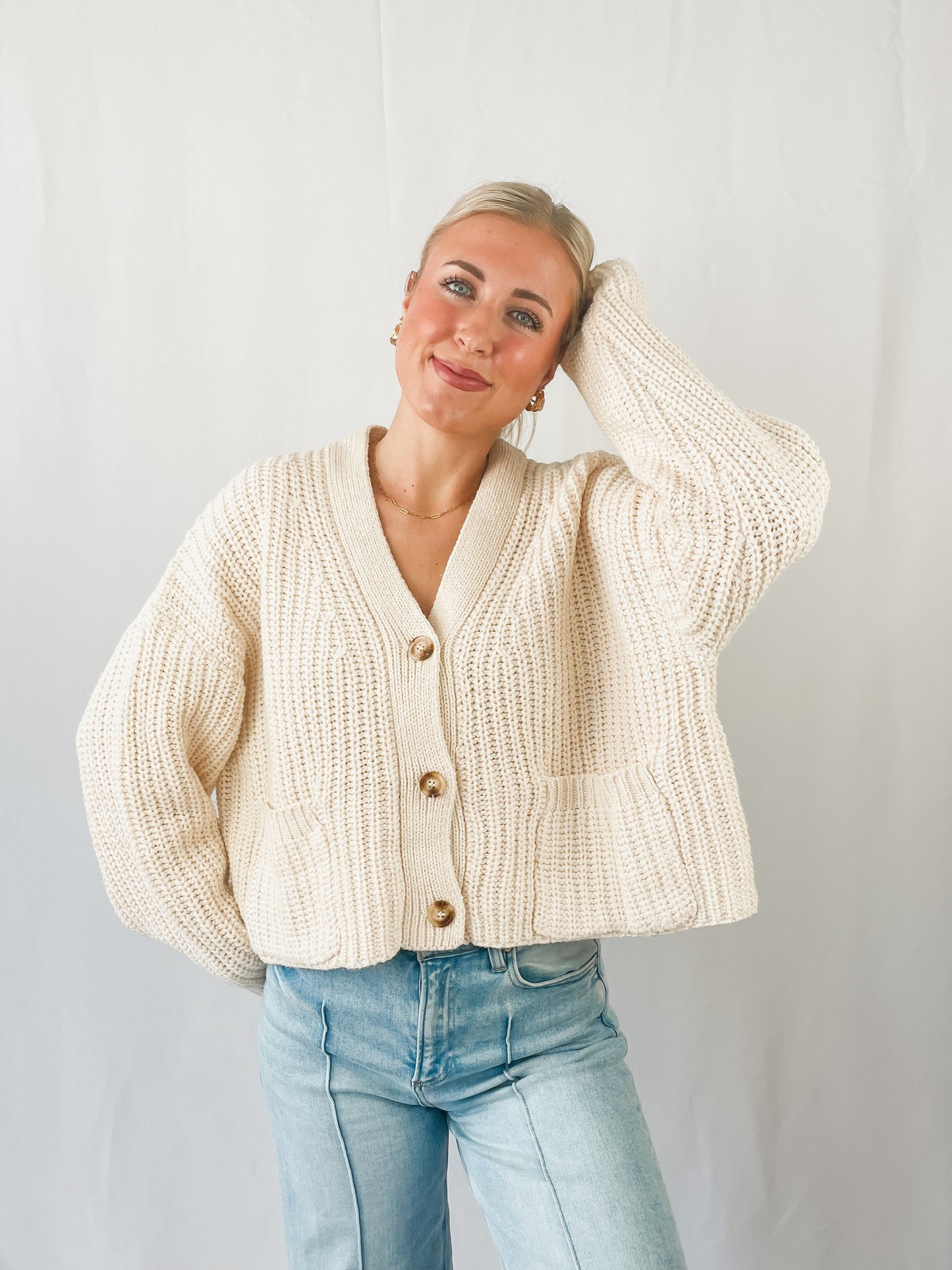 Oversized Ribbed Cardigan