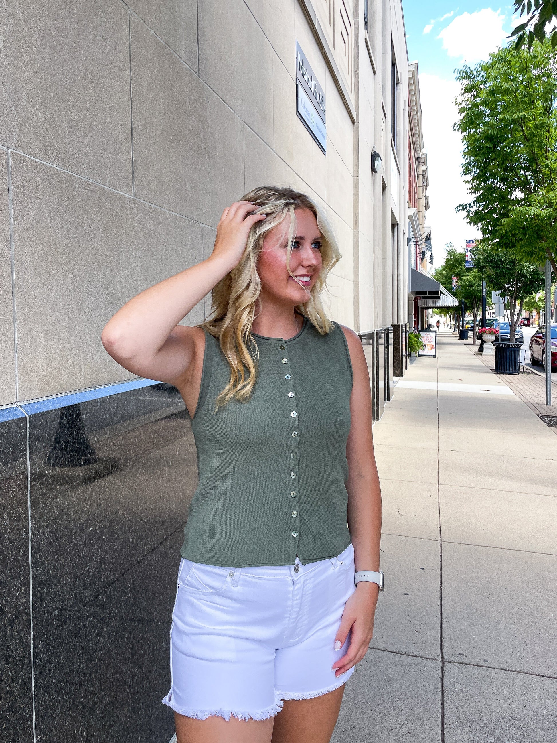 Fern Button Up Tank