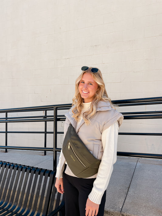 Oversized Snap Button Puffer Vest