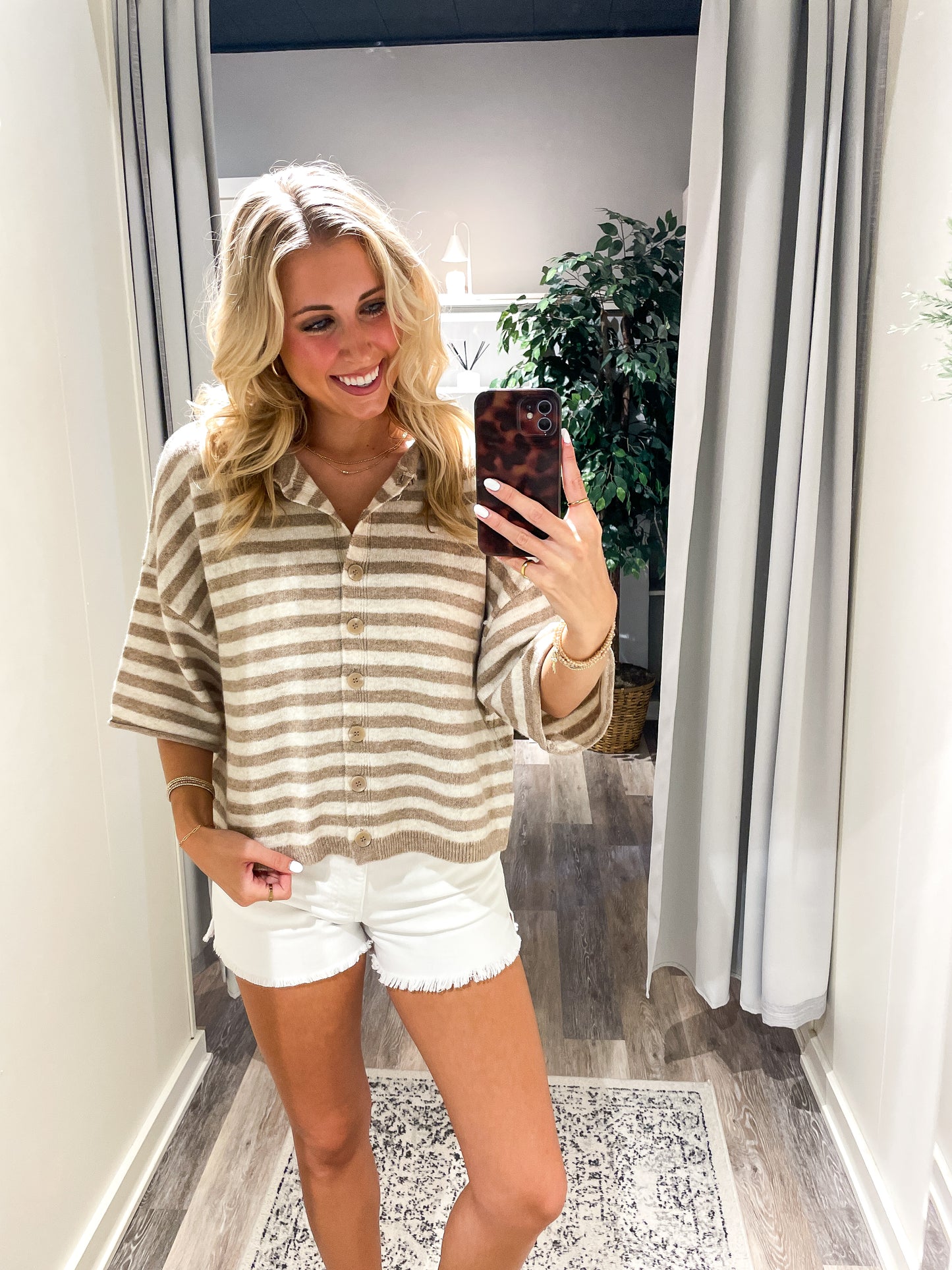 Mocha & Ivory Button Down