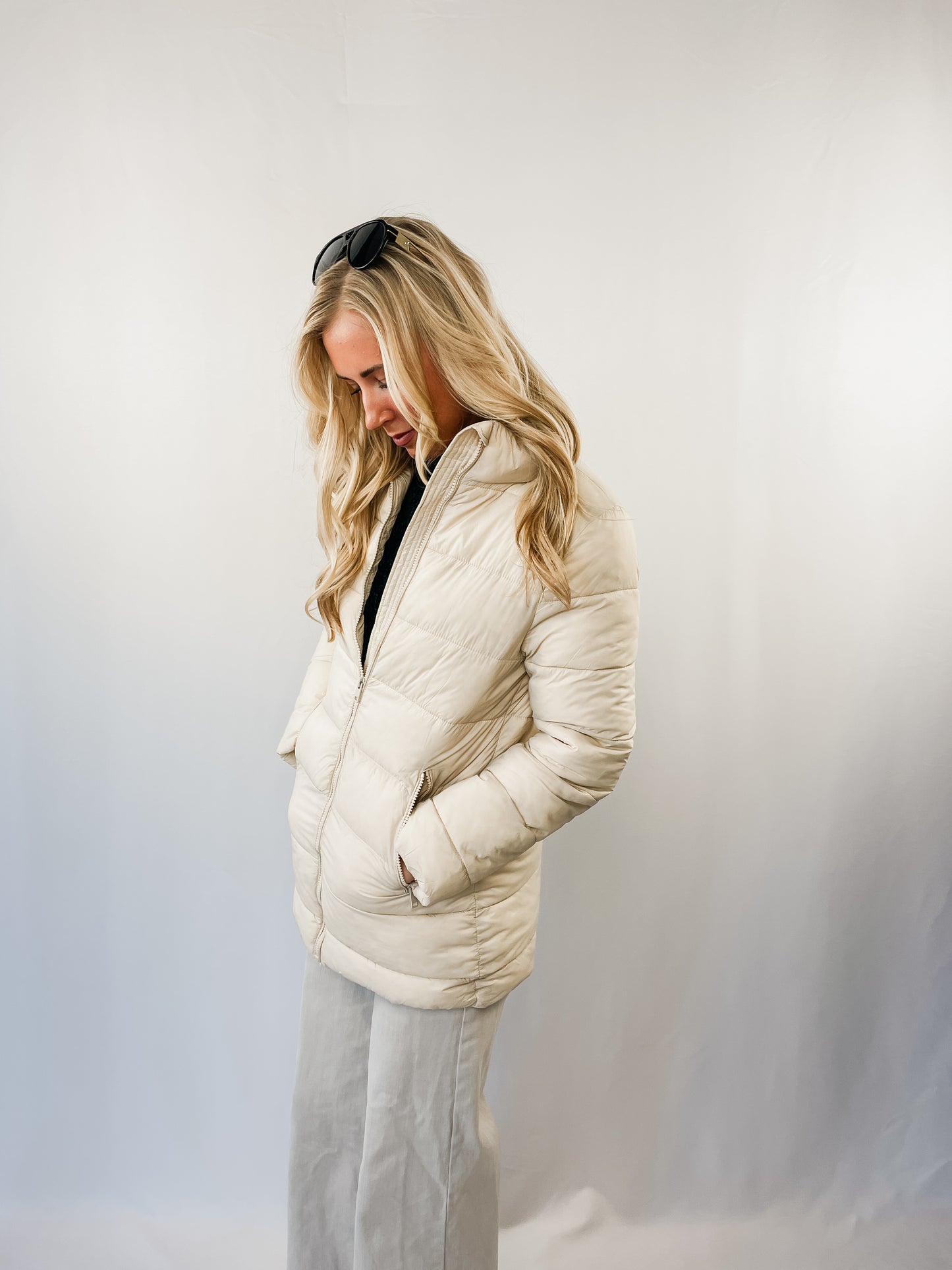 Cream Puffer Coat
