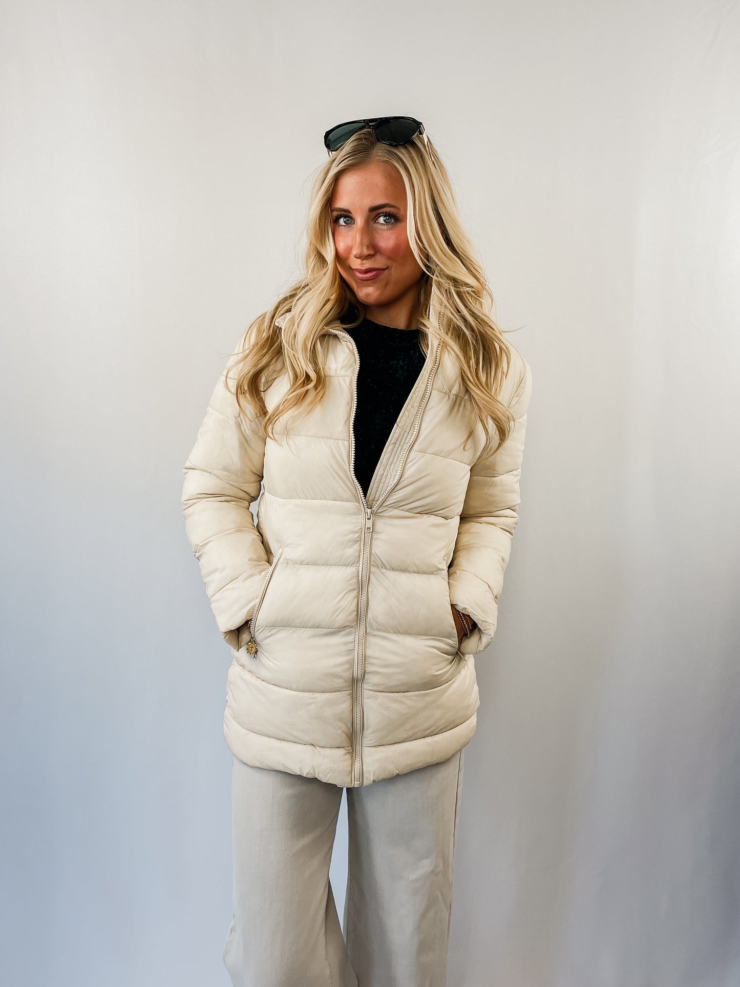 Cream Puffer Coat
