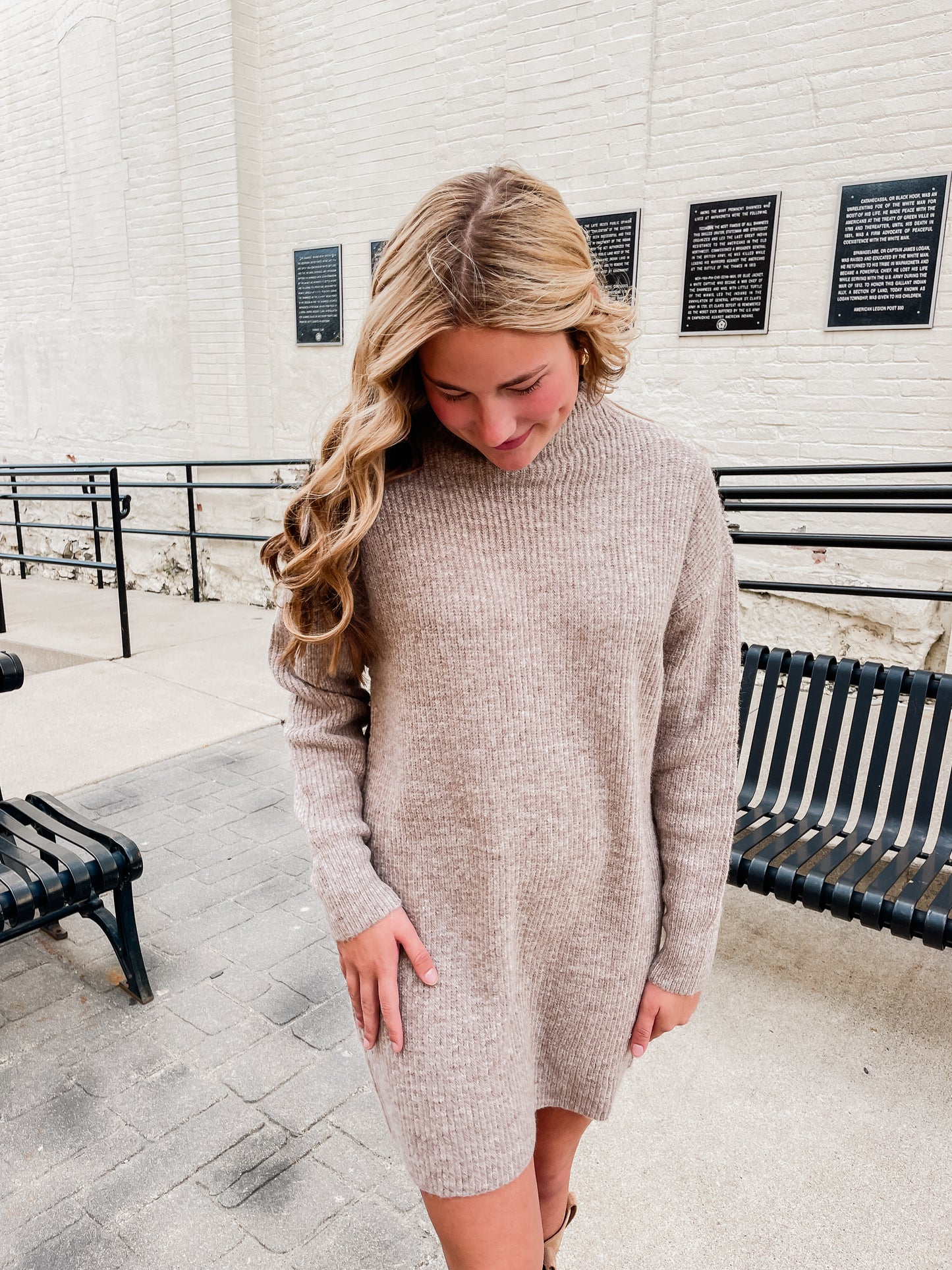 Mock Neck Sweater Dress