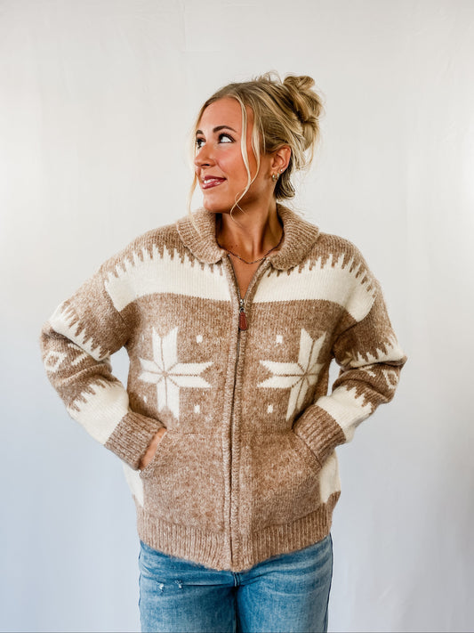 Fair Isle Fuzzy Jacket