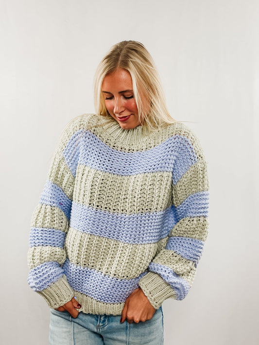 Color Block Chunky Sweater