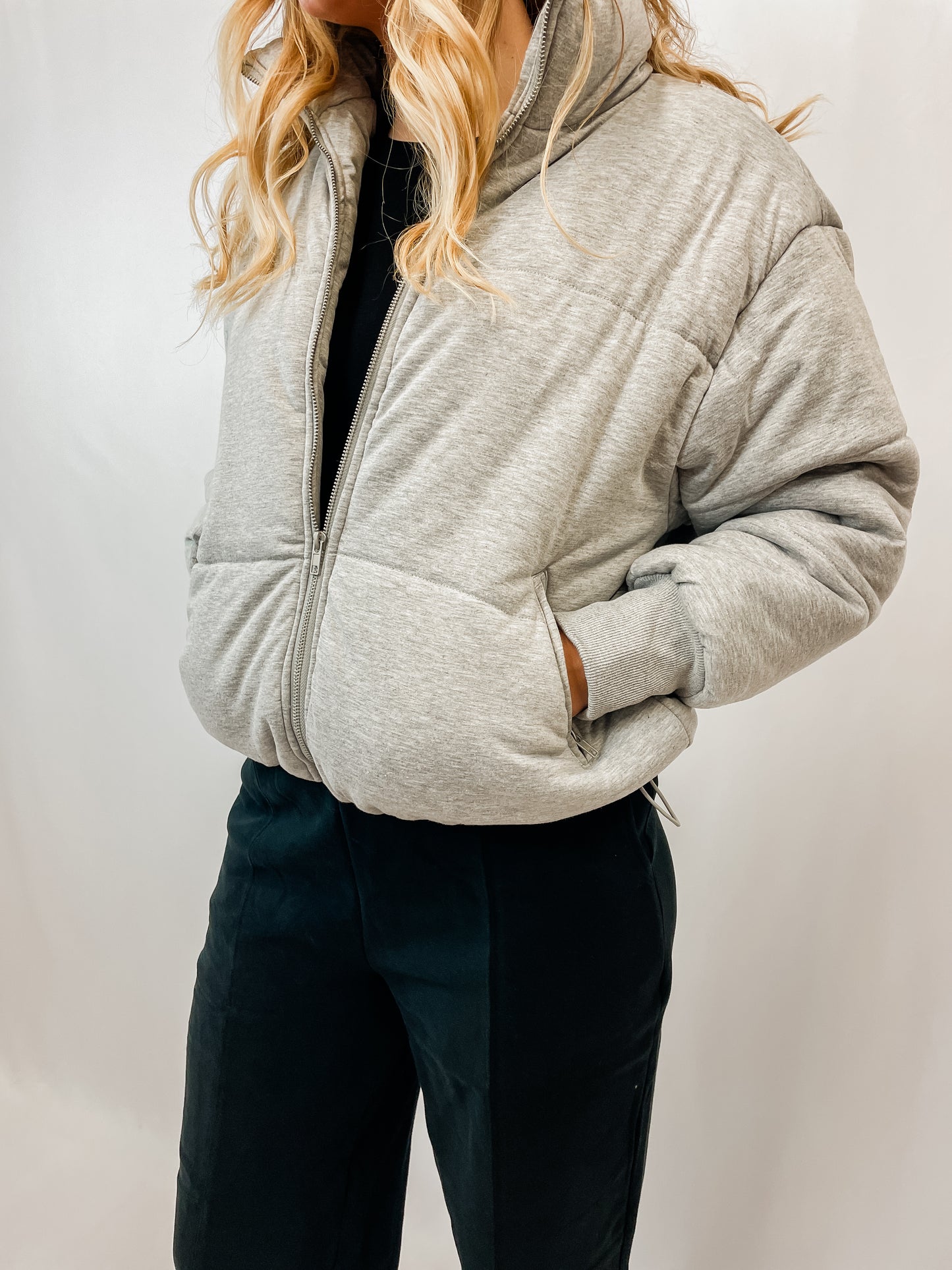 Jersey Puffer Jacket