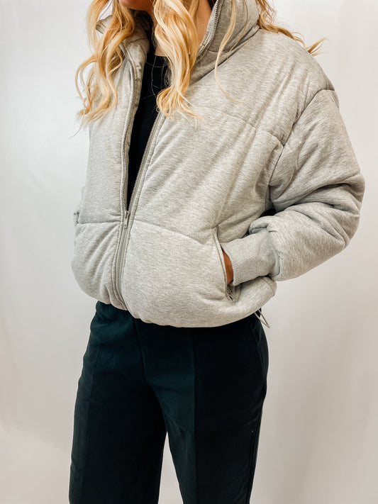 Jersey Puffer Jacket