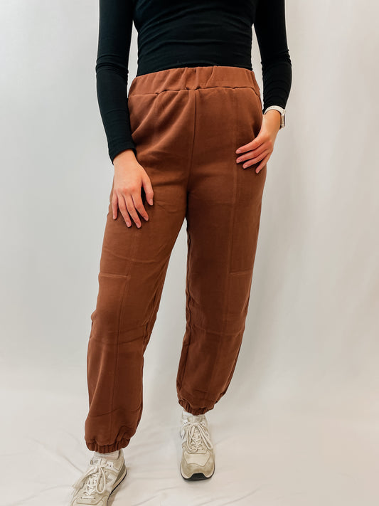 Chestnut Seam Detail Joggers