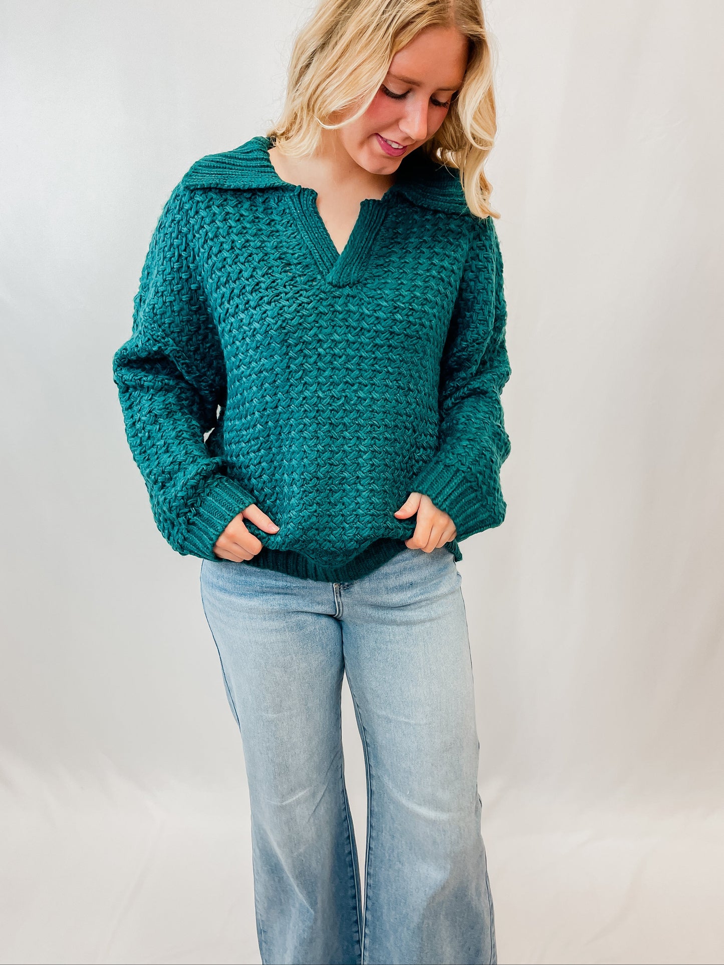 Collared Boxy Sweater