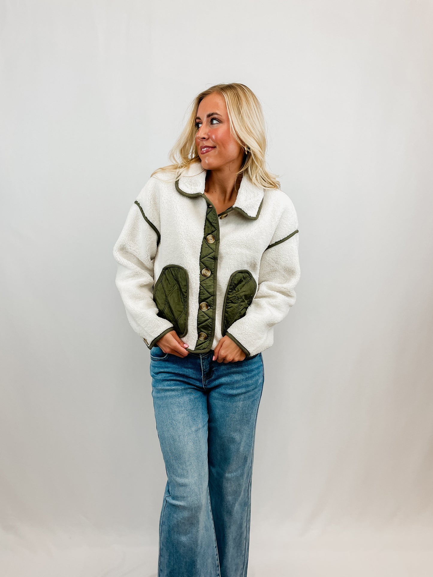 Shelly Button Down Collared Jacket