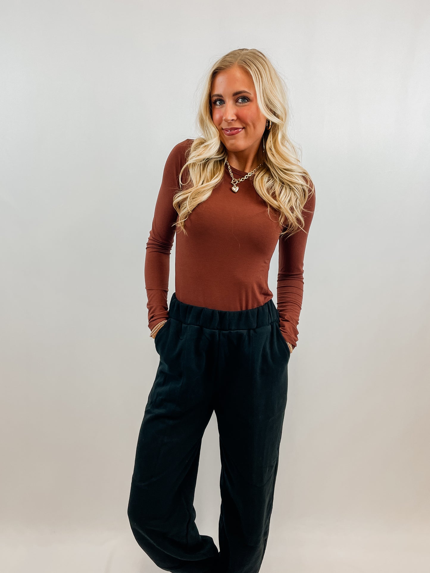 Chestnut Basic Crew Top