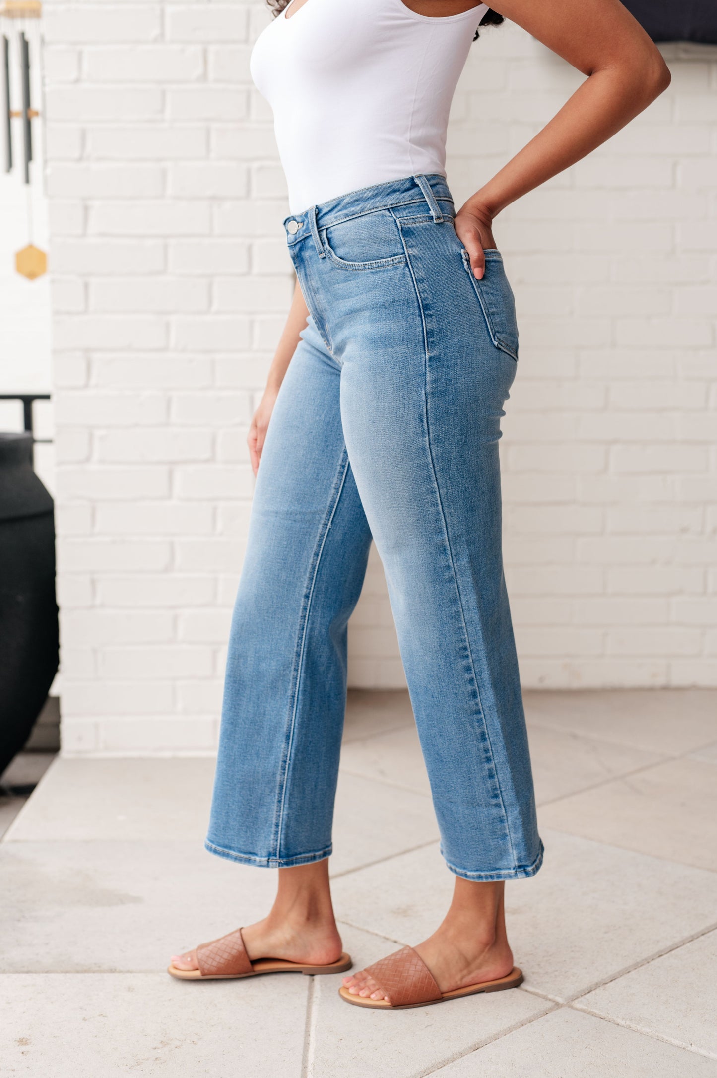 PREORDER: High Rise Wide Leg Jeans in Three Colors