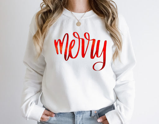 Merry Foil Sweatshirt