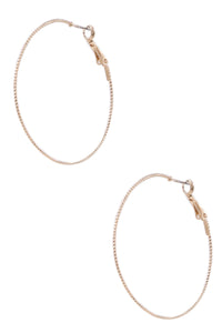 Textured Metal Hoop Earrings