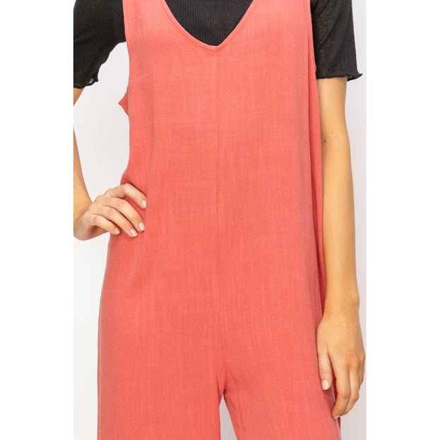 Brick Linen Jumpsuit