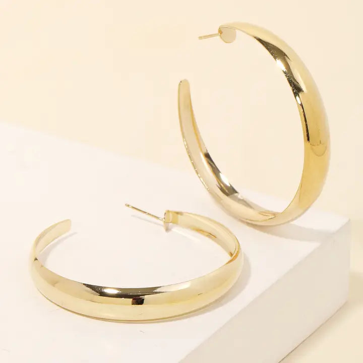 Smooth Circle Hoop Earrings