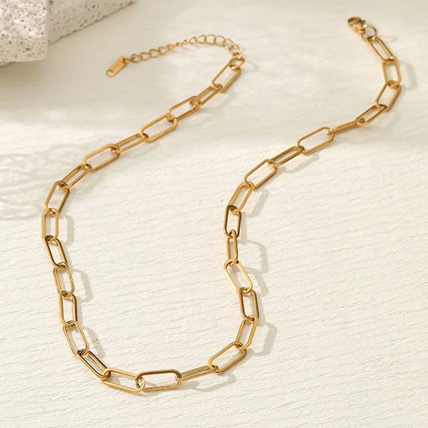Paperclip Waterproof Tarnish Free Necklace