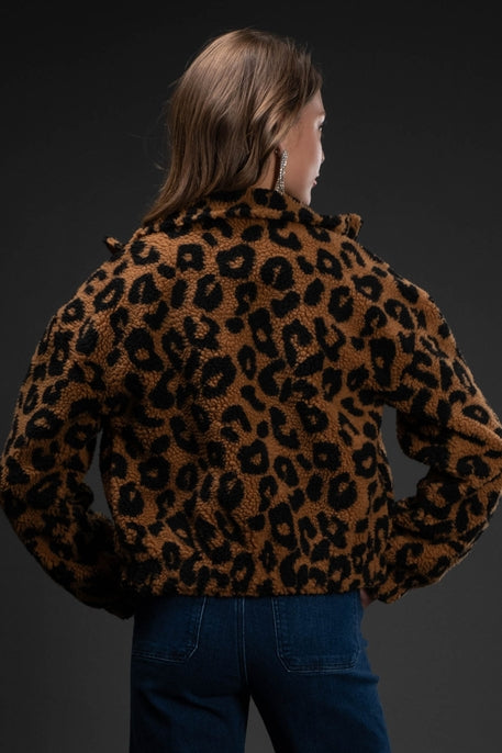 Leopard Sherpa Jacket