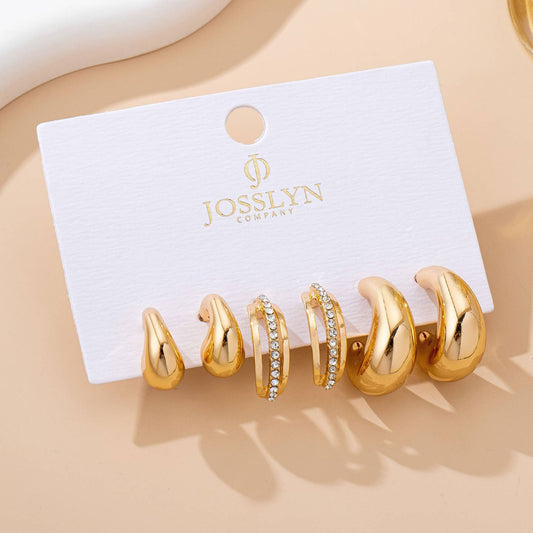 Chunky Hoop Trio Earring Set