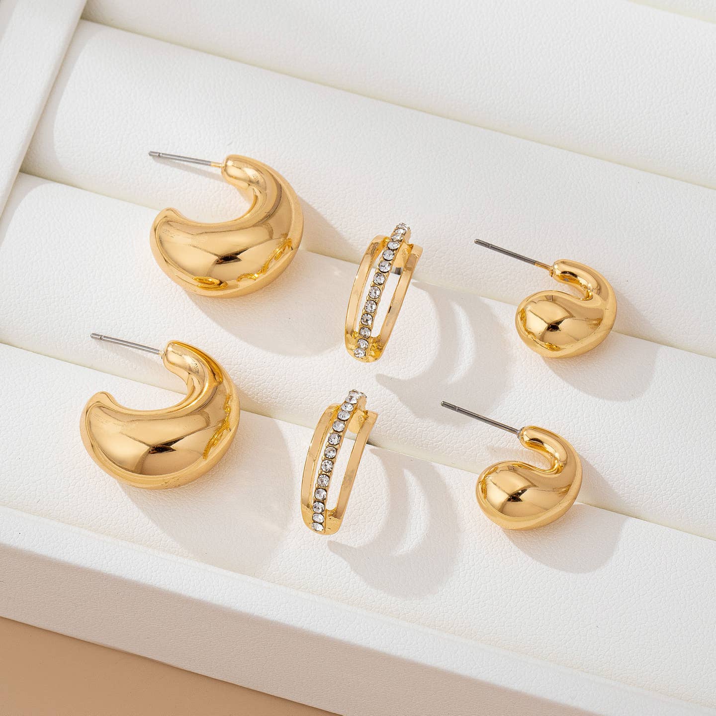 Chunky Hoop Trio Earring Set