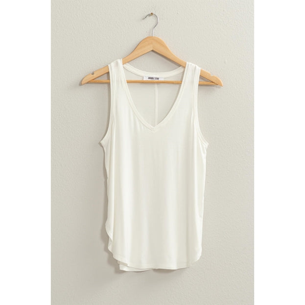 Off White V-neck Tank