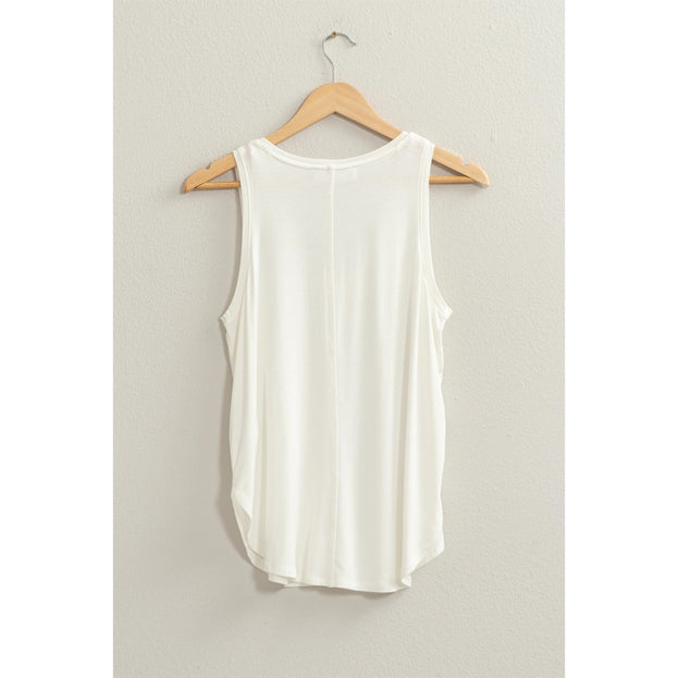 Off White V-neck Tank