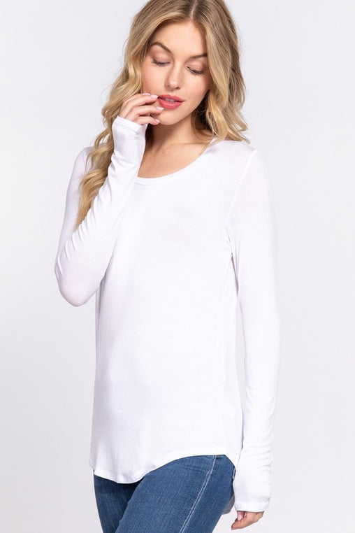 White Rayon Spandex Top