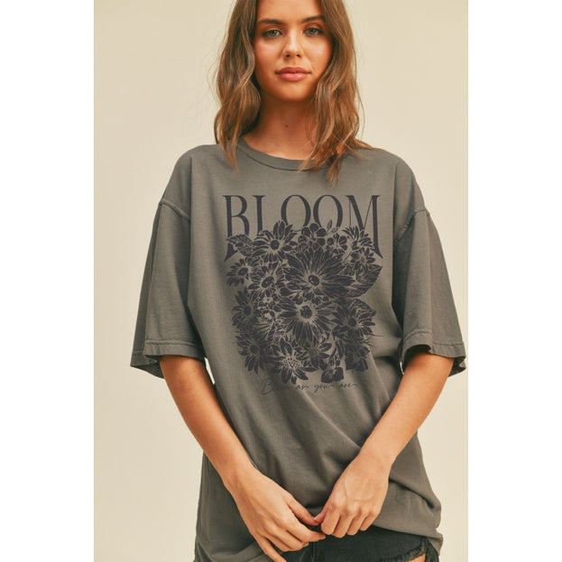 Bloom as You Are Tee (Dark Grey)