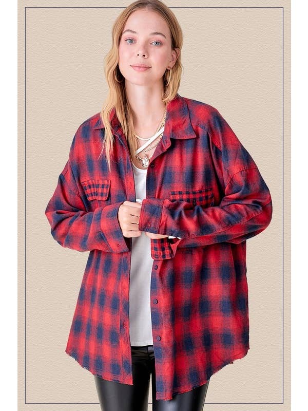 Encore Plaid Shirt (Red)