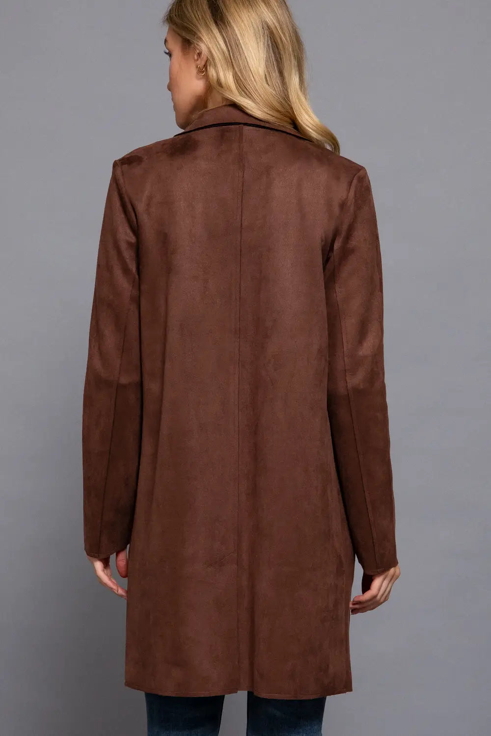 Brown Faux Suede Jacket