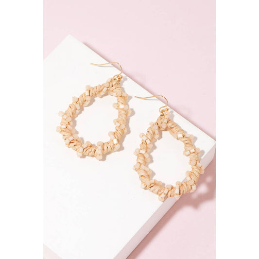 Raffia & Bead Earrings