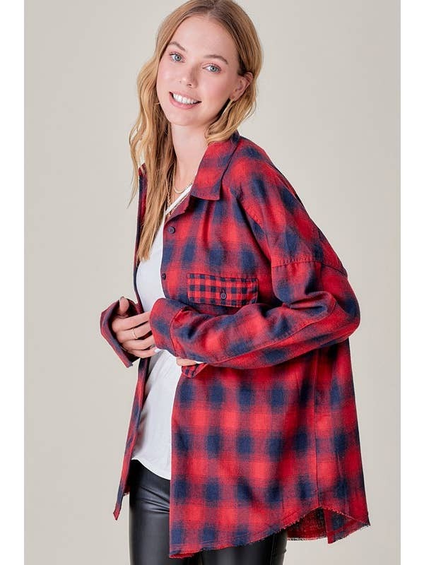 Encore Plaid Shirt (Red)