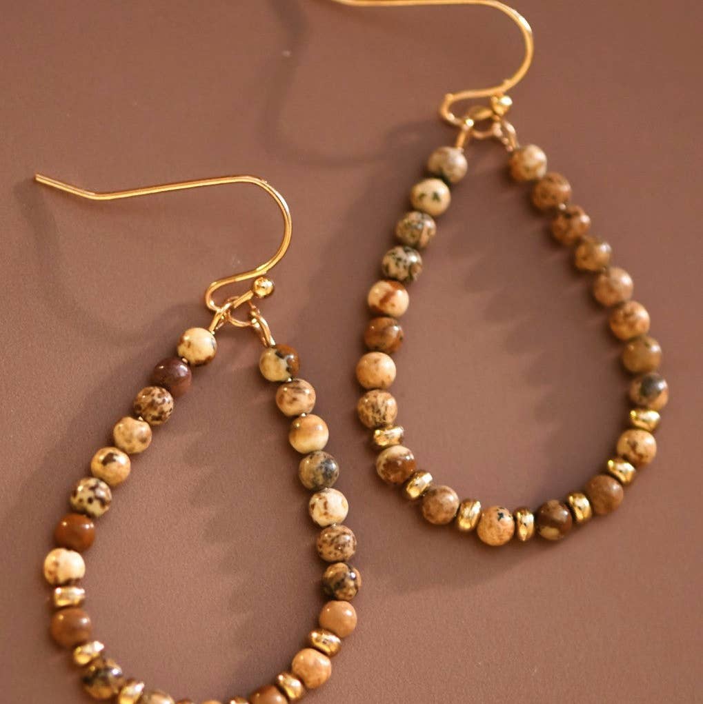 Brown Jasper Stone Teardrop