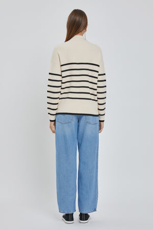 Stripe Zip Sweater