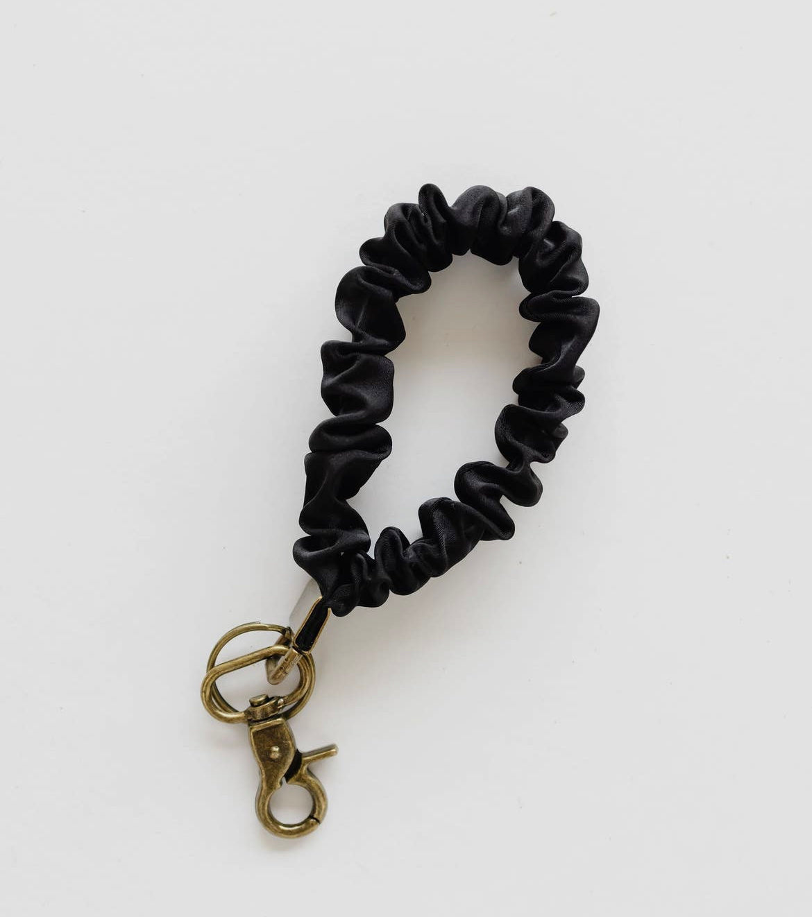 Black Luxe Scrunchie Keychain