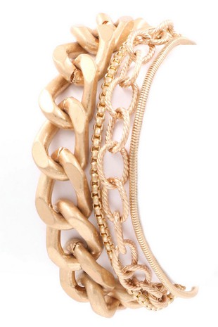 Layered chain bracelet