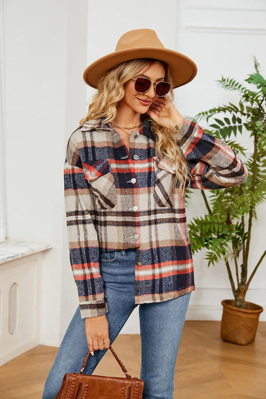 Plaid Button Shacket